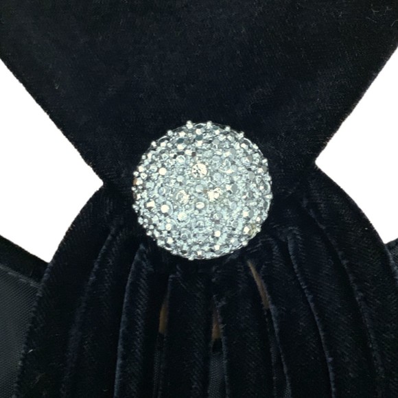 Vintage Flirtation by Alfred Angelo Black Velvet Party Cocktail Dress XS - Picture 10 of 12